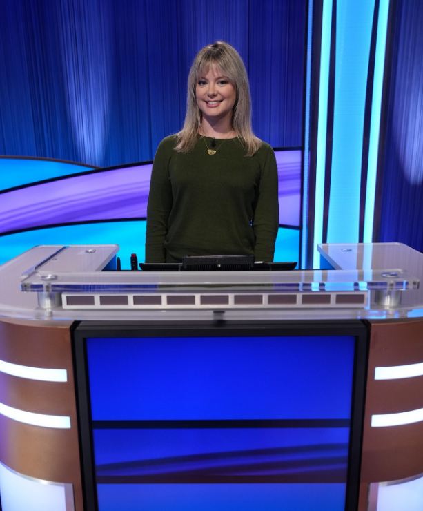 Rachel Cassidy during her Jeopardy! debut