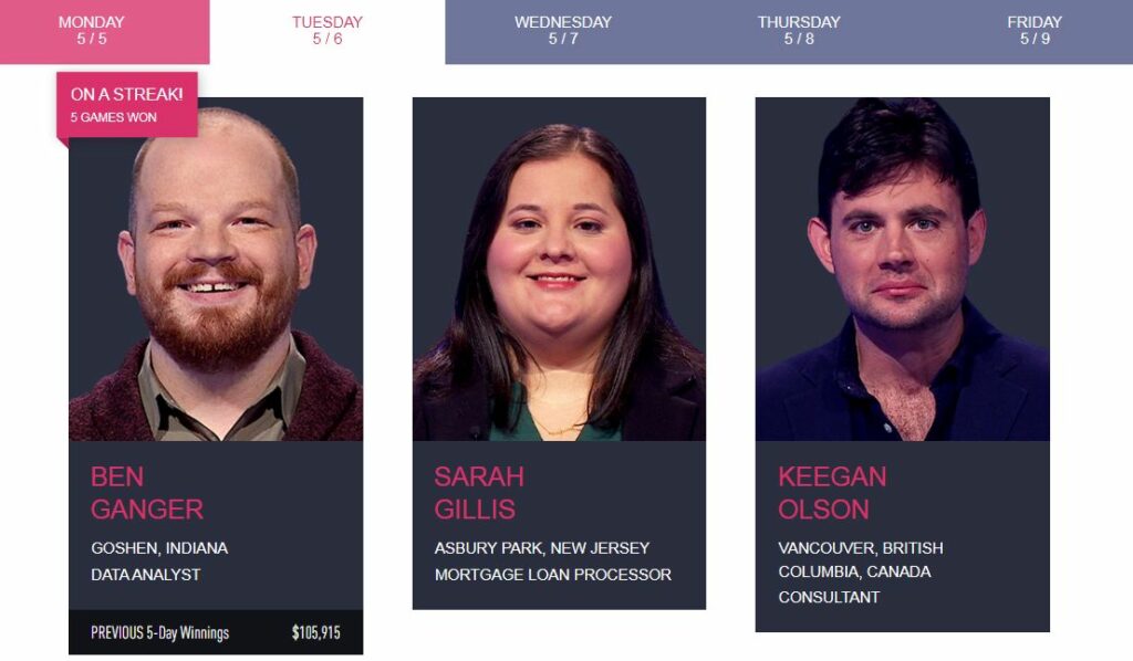 Sarah Gillis Jeopardy